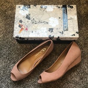 Blush Small Wedge Heels- New